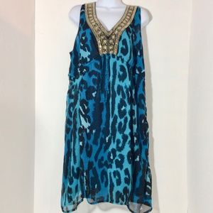 Lane Bryat Dress Sequins  Sleeveless V-neck 14
